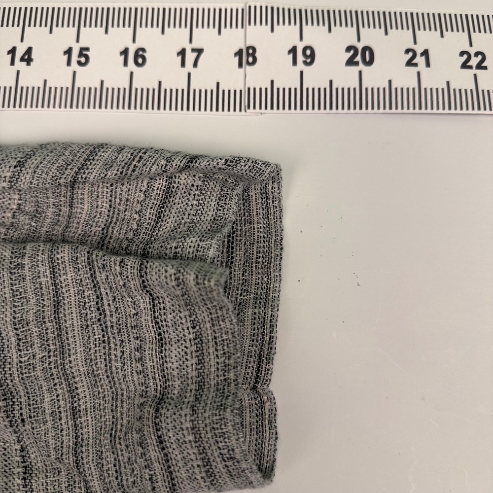 J. Jill Women's‎ S Shirt Top Gray 100% Linen Henley Striped 3/4 Sleeve Relaxed - Picture 8 of 9